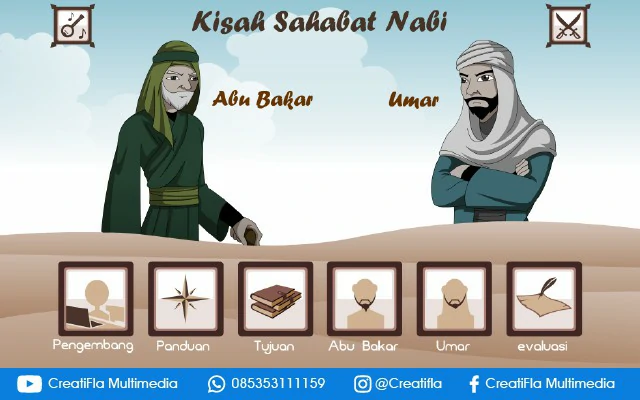jasa Multimedia Interaktif Sahabat Nabi, Abu Bakar & Umar