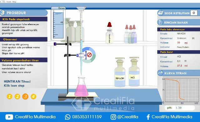 jasa Virtual Lab Kimia Titrasi Asam Basa