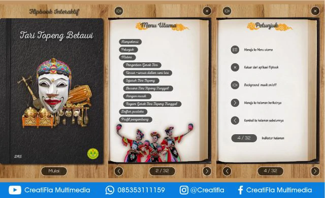 jasa Mobile App Flipbook Flipbook Tari Topeng Betawi