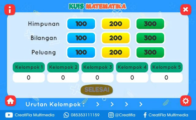 jasa Multimedia Interaktif Kuis Cerdas Cermat Matematika